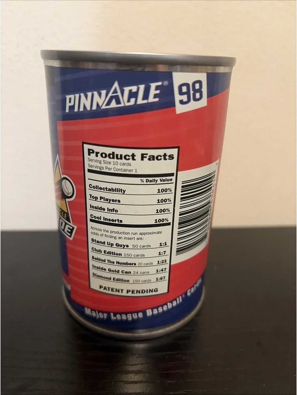 Los Angeles Dodgers 1998 Hideo Nomo Pinnacle Card In A Can Brand New Sealed Can